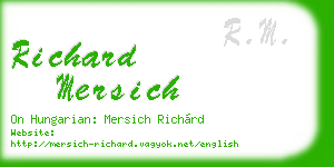 richard mersich business card