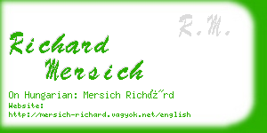 richard mersich business card